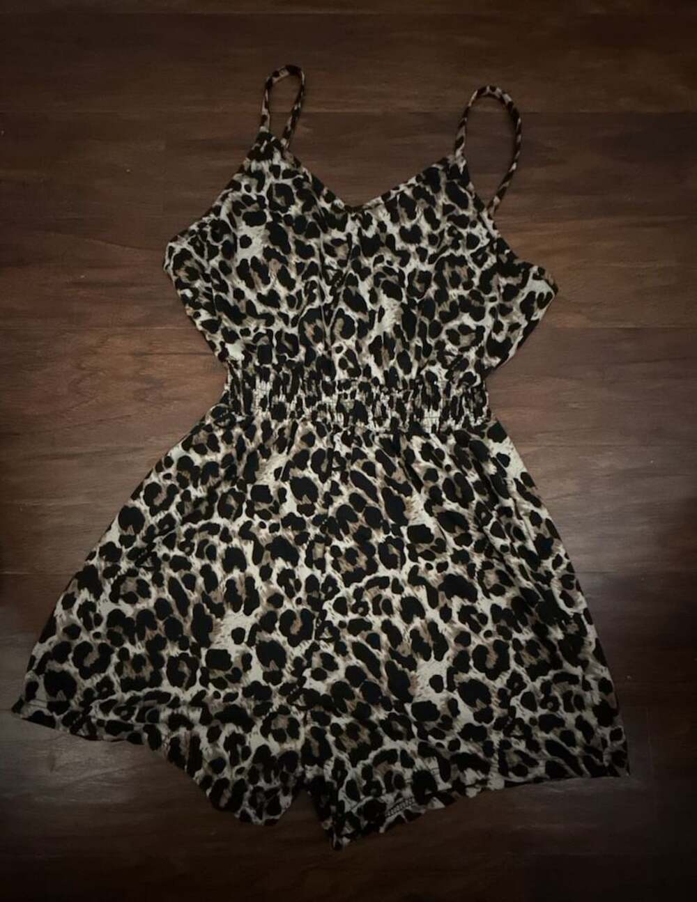 Leopard Print Cami Romper